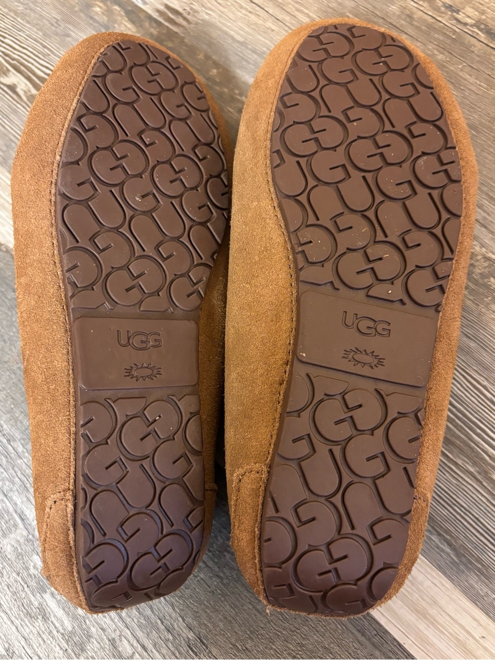 UGG Chestnut Suede Moccasin Slippers | Junior Size 4 - Picture 6 of 6